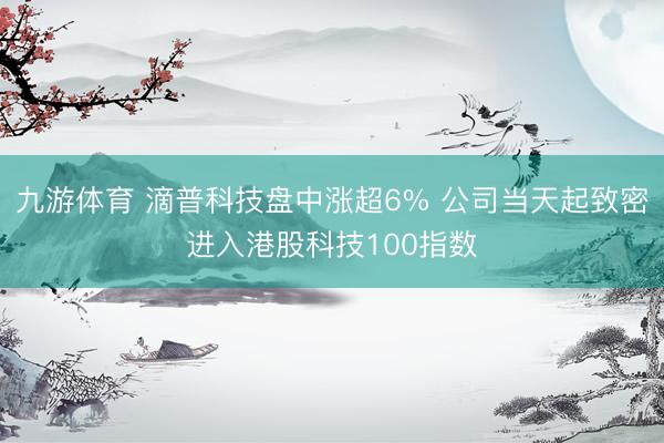 九游体育 滴普科技盘中涨超6% 公司当天起致密进入港股科技100指数