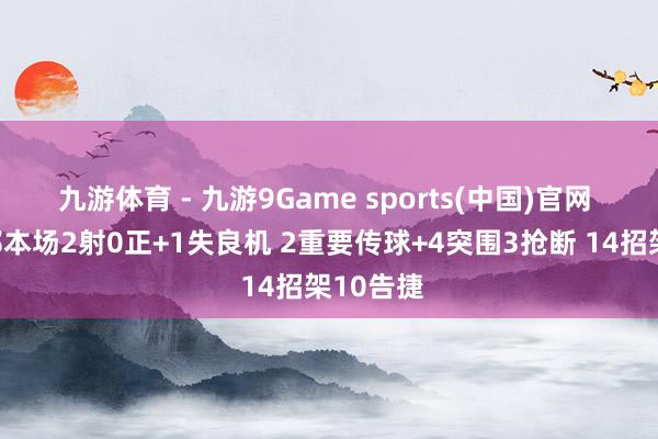 九游体育 - 九游9Game sports(中国)官网 因卡皮耶本场2射0正+1失良机 2重要传球+4突围3抢断 14招架10告捷